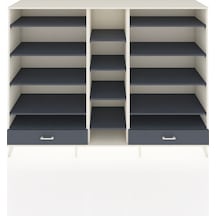 Hyperion Dolap 14 Raflı 2 Çekmeceli 220x44x163 Aytaşı-antrasit Aytaşı-antrasit