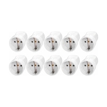 Topraklı Dişi Fiş Beyaz 16a 250v 10 Lu Paket