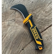 İngco Eğri Uçlu Kamp Bıçak Aşı Kamp Bıçağı Kablo Soyma Kamp Bıçağı Bağ Kamp Bıçağı 18cm Turuncu