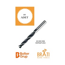 2,5 Mm Matkap Uçları 10 Adet Metal Ahşap Plastik Çelik Delme Uç Delik Açma Uçları