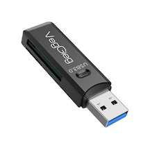 Veggieg Usb 3.0 Sd Ve Micro Sd Hafıza Kart Okuyucu Siyah
