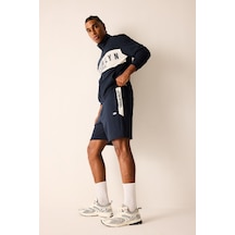 Defacto Nba Wordmark Standart Fit Yanları Şeritli Şort H7756ax26aunv253 Lacivert-nv253