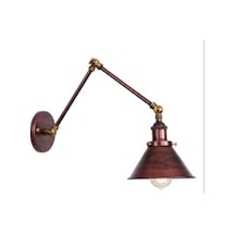 Mylights Retro Rustik Üç Mafsalı Bakır Eskitme Akrobat Aplik Du Siyah