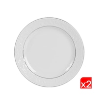Porland Hazan Platin Yaldız Düz Tabak 25cm 2 Li 04por031150