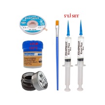 Mechanic Krem Lehim 183 C 42gr Havya Uc Temizleyici Flux Lehim Toplama Cp-2515 Lehim Emme Teli Fırça Seti01