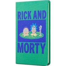 Mabbels Rick And Morty Sert Kapak Lastikli Mini Not Defteri Yeşil 80 Yaprak Çizgisiz 9x14cm Dft-3883