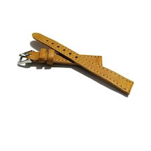 Fado&her Saate Uyumlu Hakiki Deri Bayan Saat Kordonu Sarı 12 Mm 442 Sarı