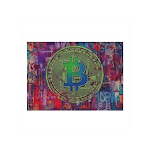 Dijital Bitcoin Sanatı Art Mdf Poster