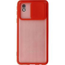 Newface - 837 - Samsung Galaxy Uyumlu A01 Core Kılıf Palm Buzlu Kamera Sürgülü Silikon - Novapazr - - Kırmızı