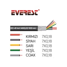 Everest Ec-41 4 1 Folyolu 100M Lüks Cctv Kablo