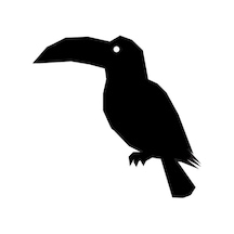 Geometrik Dodo Kuşu Oto Motor Laptop Duvar Folyo Sticker 20x20 Cm
