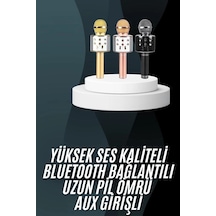 Zenvia Karaoke Mikrofon Bluetooth Bağlantılı Aux Girişli Uzun Pil Ömrü Yüksek Ses Kaliteli Znv2026