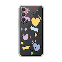 Samsung Galaxy Uyumlu A34 Silikon Desen211 Çok Renkli