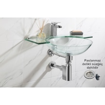 Studor Trap-Vent Kromajlı Havalıklı Lavabo Sifonu Paslanmaz Delikli Süzgeçli Tıkanma ve Koku Önleyici