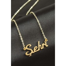 Şehri İsimli Kolye -sarı N701 altın