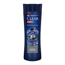 Clear Men 3 İn 1 Şampuan & Duş Jeli Arındırıcı Kömür Saç Yüz Vücu
