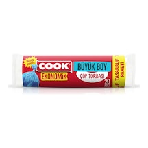 Cook Ekonomik Büyük Çöp Torbası 20'li - 6 Adet Tarı