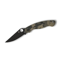 Spyderco Military 2 Camo G-10 Black Blade Plainedge Kamp Çakı Kamuflaj