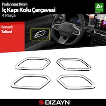S-dizayn Renault Taliant Krom İç Kapı Kolu Çerçevesi 4 Prç 2021 Üzeri A+ Kalite