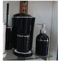 Konak Züccaciye Akrilik 5parça Banyo Seti Siyah
