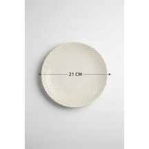12'li Valencia Servis Tabak 21cm Dijital Punto Rinart Krem