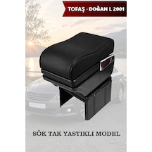 Tofas Dogan L 2001 Uyumlu Lüks Tip Siyah Renk Bardaklıklı Kol Dayama Küllüklü