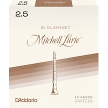 D'addario Rml10bcl250 Mitchell Lurie Bb Klarnet Kamışı No: 2.5 Orta Seviye/eğitim - 10'lu Paket Yumuşak Ve Kontrollü Çalım, Dengeli Artikülasyon