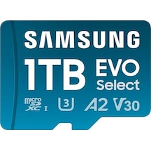 Samsung Uyumlu  Evo Select 2024 Microsd Kart + Sd Adaptörü, 1 Tb, Uhs-ı U3, 4k Uhd, Full Hd, 160 Mb/s Okuma, Akıllı Telefonlar, Tabletler Ve Dizüstü Bilgisayarlar İçin Hafıza Kartı, Mb-me1t0sa/eu
