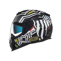 Nexx SX.100 Enigma Kask Beyaz Mat Siyah