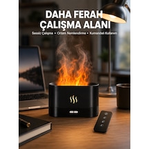 Aromatik Oda Kokusu Difüzörü Alev Tasarımlı Led Işıklı Nemlendirici Yeni Nesil - Lisinya Çok Renkli