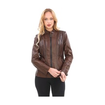 New Zaya Leather Kadın Hakiki Kuzu Deri Ceket