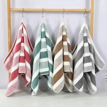 Çizgili Desen Havlu Seti Yumuşak El Havlusu Banyo Havlusu Banyo İçin Çabuk Only 35x75cm Blue Only 35x75cm Blue