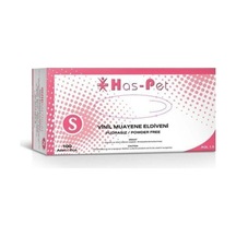 Haspet Vinil Pudrasız Muayene Eldiveni Small 100'lü