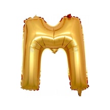 M Gold Harf Folyo Balon - 90 Cm - Altın Folyo Harf Balon Sarı