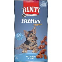 Rinti Extra Bitties Puppy Tavuk ve Sığır Etli Yavru Köpek Ödülü 75 G