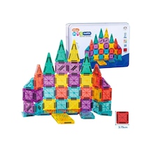 Seyahat Tipi Metal Kutulu Mini Magnetic Yapı Blokları 3d Puzzle 49 Parça
