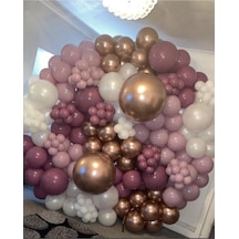 Beysüs Krom Bronz Yaban Çileği Toz Pembe ve Beyaz Balon Zinciri 1