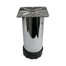 Cateksss Tablalı Ayarlı Metal Dolap Tezgah Baza Koltuk Kanepe Ayağı Krom Çap:42 Mm 12 Cm - Mobilya Ayakları - 25 Li Paket