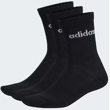 Adidas Ic1301 Linear Crew Yastıklı 3'lü Siyah Çorap 001