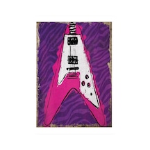 Bedeko Pembe Gitar Model Mdf Tablo 25 Cm X 35 Cm