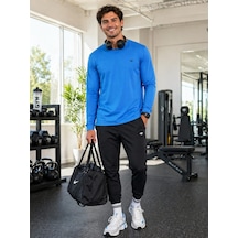Erkek Mavi Spor Sweatshirt