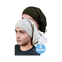 Tezzgelsin 2'li Erkek Kışlık Triko Örgü Bere Ve Boyunluk Haki - Taş Rengi