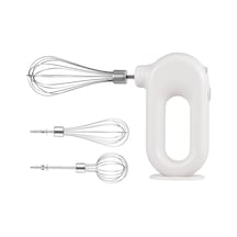 Springsun Kablosuz 4 Hızlı Dikey Mikser - Çırpma, Köpürtme Ve Karıştırma İçin Pratik El Mikseri Beyaz