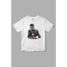 Muhammed Ali Baskılı Tişört Beyaz