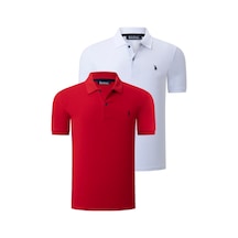 İkili Set T8561 Dewberry Erkek Tshırt-beyaz-kırmızı