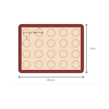 Silikon Makaron Mat 40 30 Cm Gümüş