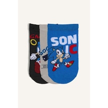 Defacto Sonıc The Hedgehog Lisanslı 3lü Pamuklu Patik Karma Çorap Erkek Çocuk I4481a8nskr1 Çok Renkli-kr1