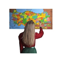 Renkli Türkiye Haritası Manyetik Yapıştırıcı Gerektirmeyen Duvar Stickerı 118 Cm 56 Cm Diğer