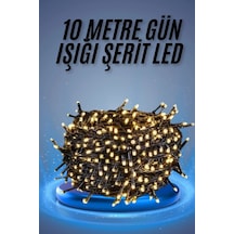 Led Işık Ağaç Süsleme Ampüllü Dekoratif Aydınlatma 10 Metre Gün Işığı Siyah 10169526