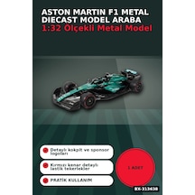 1:32 Aston Martin F1 Metal Diecast Model Araba - Çek Bırak Oyuncak, Koleksiyon Bx-313638